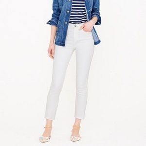 Jcrew white lookout high rise skinny crop
